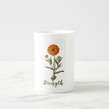Marigold Strength Inspiration Statement-Tasse