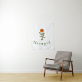Marigold Strength Inspirational Wall Art Tapestes Wandteppich (Beispiel)
