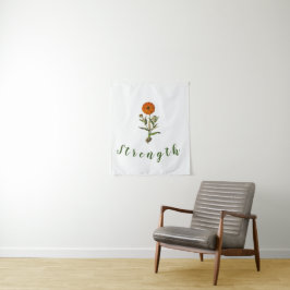 Marigold Strength Inspirational Wall Art Tapestes Wandteppich