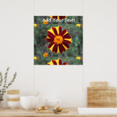 Marigold Velvet Rich Red Yellow Blume Poster (Küche)