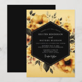 Marigold Vesperal Bloom Wedding Einladung (Vorne/Hinten)
