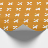 Marigold Viktorianisch Fleur de Lys Geschenkpapier (Ecke)