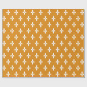 Marigold Viktorianisch Fleur de Lys Geschenkpapier (Flach)