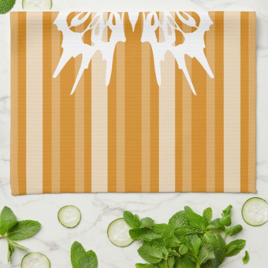 Marigold Viktorianisch Strip mit Schmetterling Geschirrtuch (Gefaltet)