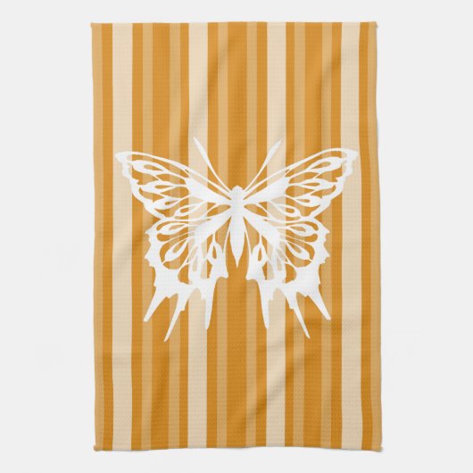 Marigold Viktorianisch Strip mit Schmetterling Geschirrtuch (Vertikal)