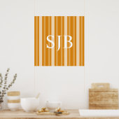 Marigold Viktorianische Lady Strip mit Monogram Poster (Küche)