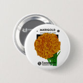 Marigold Vintag Seed Packet Button (Vorne & Hinten)