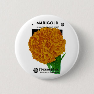 Marigold Vintag Seed Packet Button