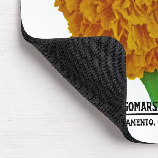 Marigold Vintag Seed Packet Mousepad (Ecke)