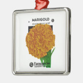 Marigold Vintag Seed Packet Ornament Aus Metall (Links)
