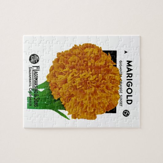 Marigold Vintag Seed Packet Puzzle (Horizontal)