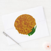 Marigold Vintag Seed Packet Runder Aufkleber (Umschlag)