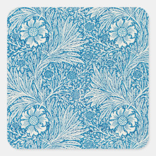 Marigold von William Morris, Blume im Vintagen Gar Quadratischer Aufkleber