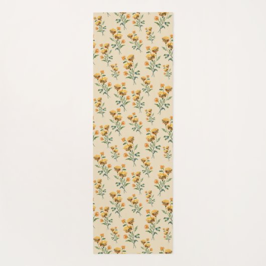 Marigold Watercolor Yoga Mat Yogamatte (Rückseite)