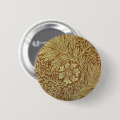 Marigold William Morris Blume Pattern Button (Vorne & Hinten)