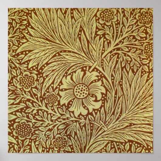 Marigold William Morris Blume Pattern Poster (Vorne)