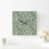 Marigold, William Morris Quadratische Wanduhr (Zuhause)
