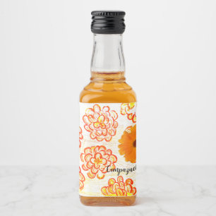 Marigolds Cempazuchil Alkoholflaschenetikett