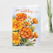 Marigolds für die Herbstsaison zum Geburtstag Karte (Vorderseite)