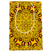 Marigolds Gelb und Vintages Kaleidoskop Mittlere Geschenktüte (Vorderseite)