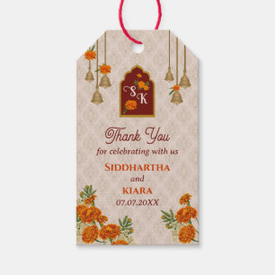 Marigolds Glocken indische Hochzeit danke dir Gesc Geschenkanhänger