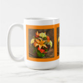 Marigolds, Hydrangea, Lilies Autumn Floral Kaffeetasse (Links)