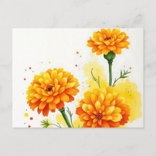 Marigolds in Orange und Gelb Postkarte