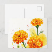 Marigolds in Orange und Gelb Postkarte (Vorne/Hinten)