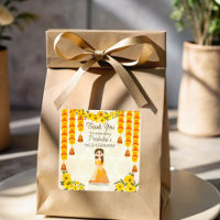 Marigolds niedlich indisches Mädchen Haldi persona