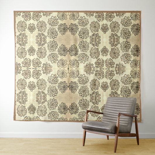 Marigolds Sepia Wandteppich (Beispiel (Horizontal))