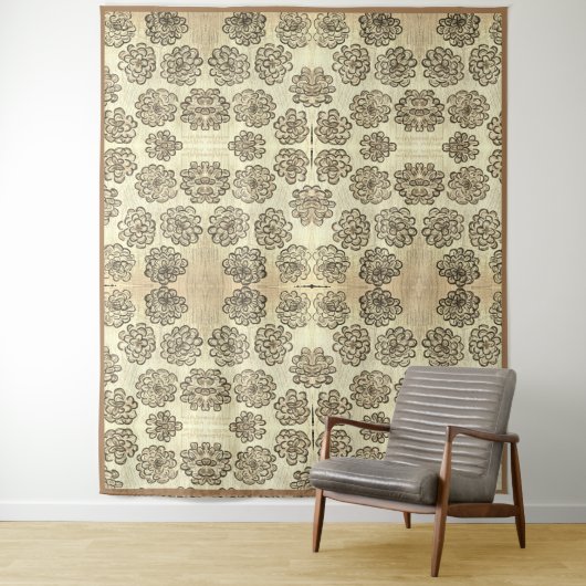 Marigolds Sepia Wandteppich (Beispiel)