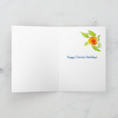 Marigolds, Streifen: Oktober Geburtstag für Partne Karte (Innenseite)