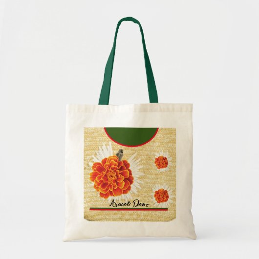 Marigolds und Bird Tote Bag Tragetasche (Vorne)