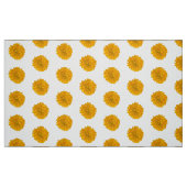 Marigolds und weiße Hintergrundstoffe Stoff (Fat Quarter (45,7 x 55,9 cm))