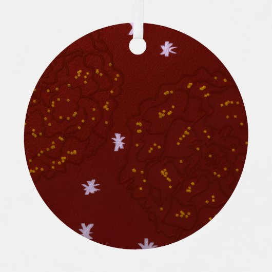 Marigolds with Stars Ornament Aus Metall (Vorderseite)