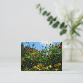 Marigolds, Zinnias und Blue Sky ATC Visitenkarte (Stehend Vorderseite)