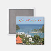 Marigot Bay Saint Lucia Magnet (Vorderseite/Rückseite)