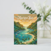 Marigot Bay Saint Lucia Postkarte (Stehend Vorderseite)
