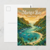 Marigot Bay Saint Lucia Postkarte (Vorne/Hinten)
