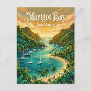 Marigot Bay Saint Lucia Postkarte