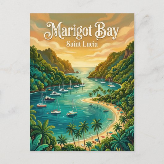 Marigot Bay Saint Lucia Postkarte (Vorderseite)