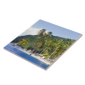 Marigot Bay, St. Lucia, Karibik Fliese (Seite)