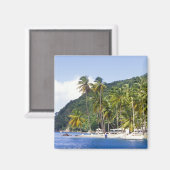 Marigot Bay, St. Lucia, Karibik Magnet (Vorderseite/Rückseite)