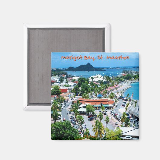 Marigot Bay, St. Maarten Magnet (Vorderseite/Rückseite)