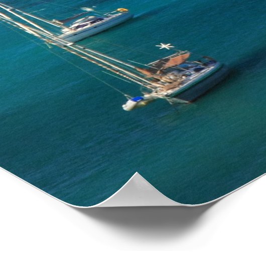 Marigot Harbour Waterfront, St. Martin Poster (Ecke)