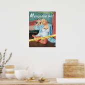 Marihuana Mädchen Poster (Küche)