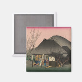 Mariko, 53 Stationen der Tokaido Road, Hiroshige Magnet (Vorderseite/Rückseite)