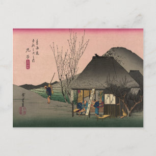 Mariko, 53 Stationen der Tokaido Road, Hiroshige Postkarte