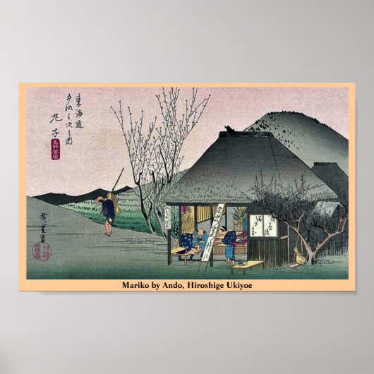 Mariko von Ando, Hiroshige Ukiyoe Poster (Vorne)
