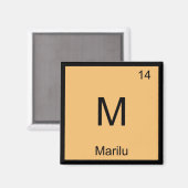 Marilu Name Chemistry Element Periodic Table Magnet (Vorderseite/Rückseite)